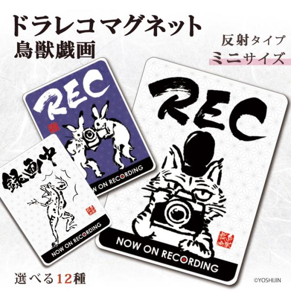 ドラレコ ステッカー かわいい マグネット おしゃれ ドライブレコーダー 磁石 ミニ 防犯 あおり対...