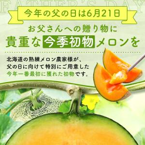 父の日 ギフト 富良野メロン 2玉約3.2kg...の詳細画像1