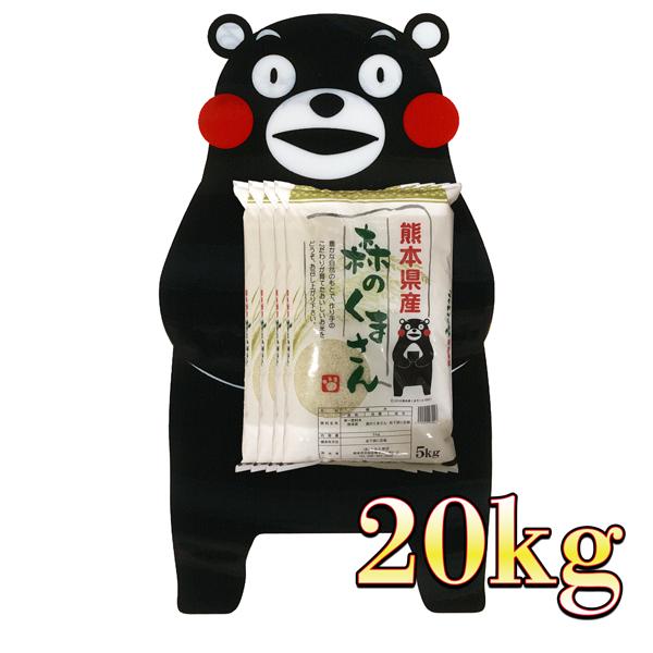 お米 米 20kg 白米 送料別 最短 熊本県産 森のくまさん 新米 令和7年産 5kg4個 くまモ...