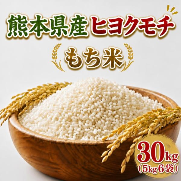 お米 米 30kg もち白米 送料別 最短 熊本県産 ヒヨクモチ 令和7年産 5kg6個 くまもとの...