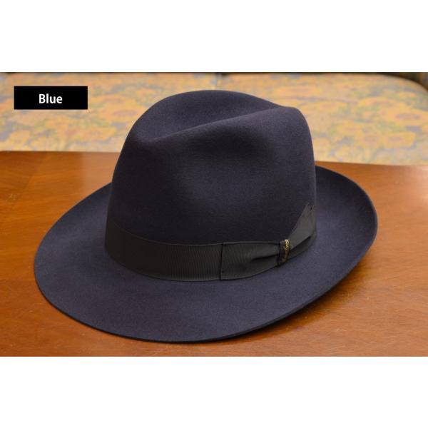 Borsalino ボルサリーノ フェルト ハット QS クオリティスーペリオーレ つば約6.5cm...