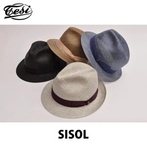 tesi（テシ） スジ入り オプティモ パナマハット つば広 ストロー