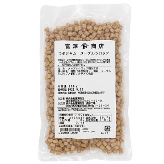 つぶジャム　メープルシロップ / 200g 富澤商店 公式