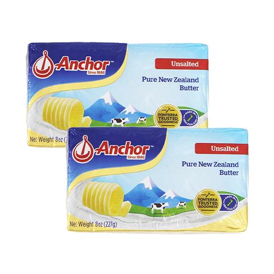 【冷蔵便】アンカーグラスフェットバター食塩不使用 / 227g×2個セット 富澤商店 公式