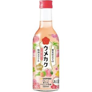 サッポロ ウメカク 果実仕立ての梅酒カクテル もも 250ml瓶x1ケース