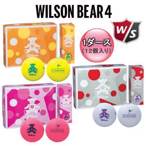 ウィルソン ベアー4 レディース ゴルフ ボール （1ダース/12ヶ入）WILSON BEAR 4 カラー「ホワイト・イエロー・ピンク」｜tommy-golf