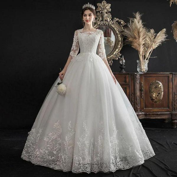 2022 ウェディングドレス 格安 ウエディングドレス wedding dress エンパイアタイプ...