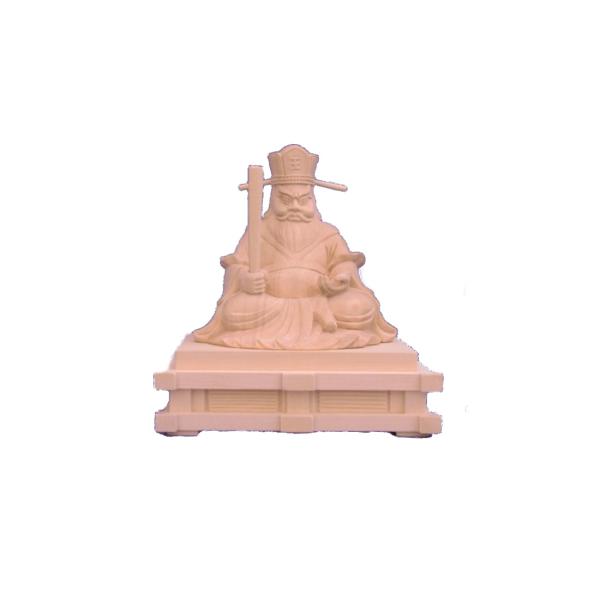 木彫仏像/閻魔大王座像3.5寸桧木(受注生産）