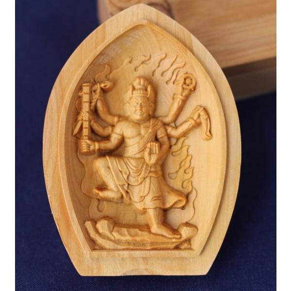 木彫仏像 懐中仏烏枢沙摩明王 守護本尊 柘植 ツゲ