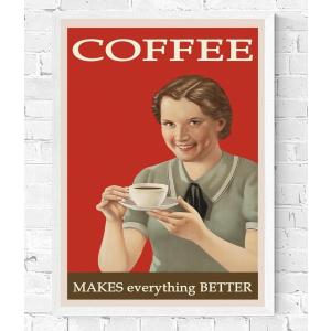 Sanka Coffee サンカコーヒー ミニポスター B5額縁付き 複製広告