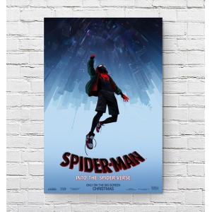 スパイダーマン スパイダーバース 映画ポスター  マーベル US版 黒フレーム付き A3サイズ mi...