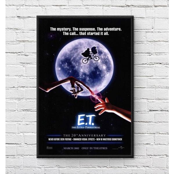 ET 映画ポスター E.T. The Extra-terrestrial US版 黒フレーム付き A...