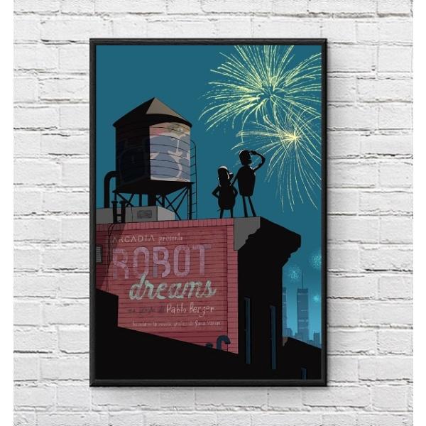 ロボットドリームズ 映画ポスター US版 黒フレーム付き A3サイズ mi2