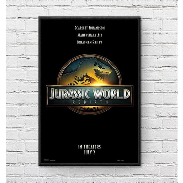 ジュラシックワールド 復活の大地 映画ポスター US版 黒フレーム付き A3サイズ mi1