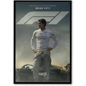 エフワン F1 映画ポスター US版 黒フレーム付き A3サイズ mi1