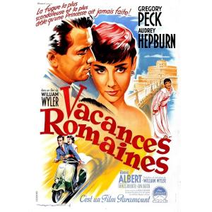 ローマの休日 映画ポスター US版 黒フレーム付き A2サイズ an4