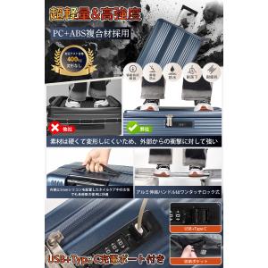 「新登場」スーツケース 片開き 多機能 キャリ...の詳細画像3