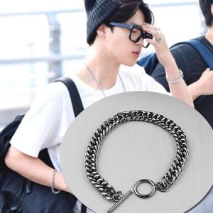 JIMIN ジミン着用　チタンスチールバングルブレスレット