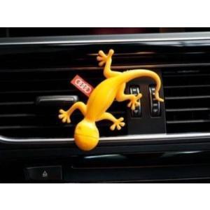 アウディ 純正 ゲッコー エアフレッシュナー gecko 芳香剤 黄色 イエロー Audi エアーフレッシュナー quattro A1 A3 A4 A5 A6 A7 Q6 Q7 TT