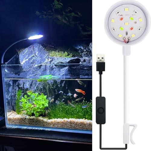 DARETOTRY 水槽 ライト 小型 アクアリウムライト 14LED 四色 小型水槽ライト USB...