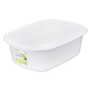 洗い桶 7.4L ホワイト 日本製 抗菌 シンク 流し台 洗い物 桶 岩崎工業 小判型 K-1649WH