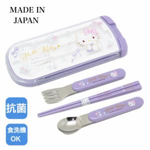 OSK（オーエスケー） トリオセット ハローキティ リボン 引フタ 箸
