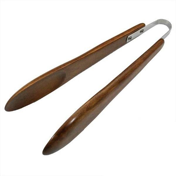 トング 木製 取り分け 漆塗り ブラウン サンクラフト 木製トング OB-25