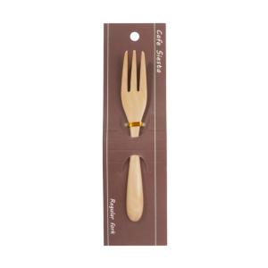 まるき カフェシエスタ フォーク 約15cm レギュラー 木製 ナチュラル