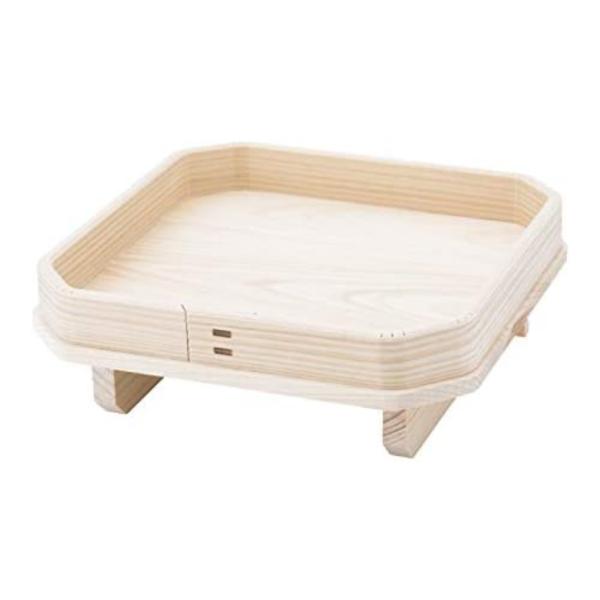 静岡木工 二枚足三宝 4寸 神具 桧 ひのき 檜