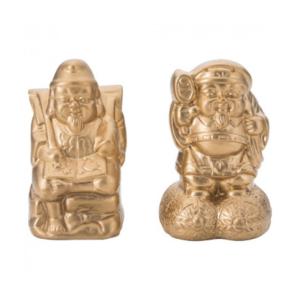 神棚の里 神棚 神具 置物 二福神 5寸 商売繁盛 恵比寿様 大黒様 瀬戸物