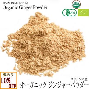 訳アリ アウトレット ジンジャー パウダー オーガニック 生姜 粉末 50g 外装汚れ スパイス 有機JAS認定 スリランカ セイロン 香辛料 無添加 健康
