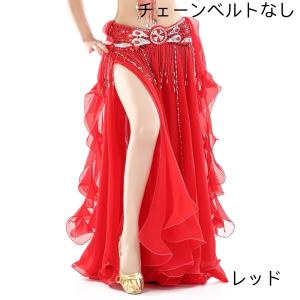 ベリーダンス スカート シフォン ゴールド 黒...の詳細画像3