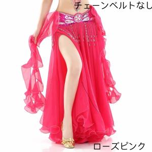 ベリーダンス スカート シフォン ゴールド 黒...の詳細画像5