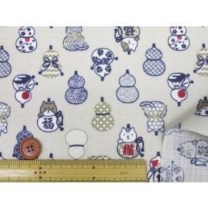 ひょうたん猫 ネコ・ねこ・和柄 ドビー生地 ラ...の詳細画像3
