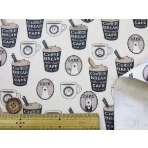 白くまカフェ コーヒー・クマ柄 ツイル生地 コ...の詳細画像3