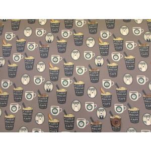 白くまカフェ コーヒー・クマ柄 ツイル生地 コ...の詳細画像5