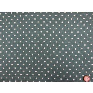 綿麻シーチング 起毛 5mmドット (グリーン...の詳細画像1