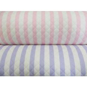 入園入学用におススメ!! ゆめかわ系　ストライプ柄　オックス生地　全針キルト