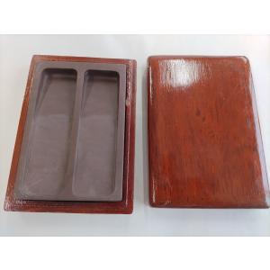 硯 坑仔巌 端渓硯 隅丸厚縁 7吋 書道硯 こうしがん たんけいけん