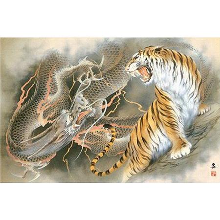 ジグソーパズル 1000ピース 小妻要 龍虎図  (50x75cm)　1000-311(アップルワン...