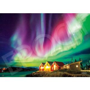 ジグソーパズル 500スーパースモールピース 世界風景 オーロラ輝く夜空―ノルウェー (18.2×2...