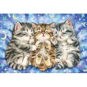 ジグソーパズル 300ピース 原井加代美 おやすみ☆ (26×38cm) 　33-137(ビバリー)...