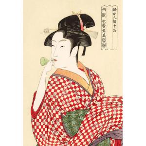 ジグソーパズル 300ピース 喜多川歌麿 ポッピンを吹く娘 (38×26cm)　300-132(ビバ...