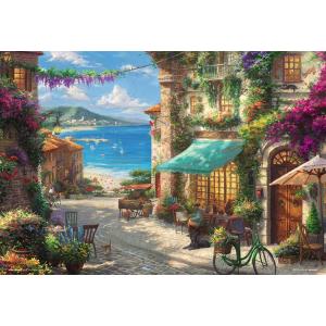 ・ジグソーパズル 300ピース トーマス キンケード シチリアの花咲くカフェ  (26×38cm)　...