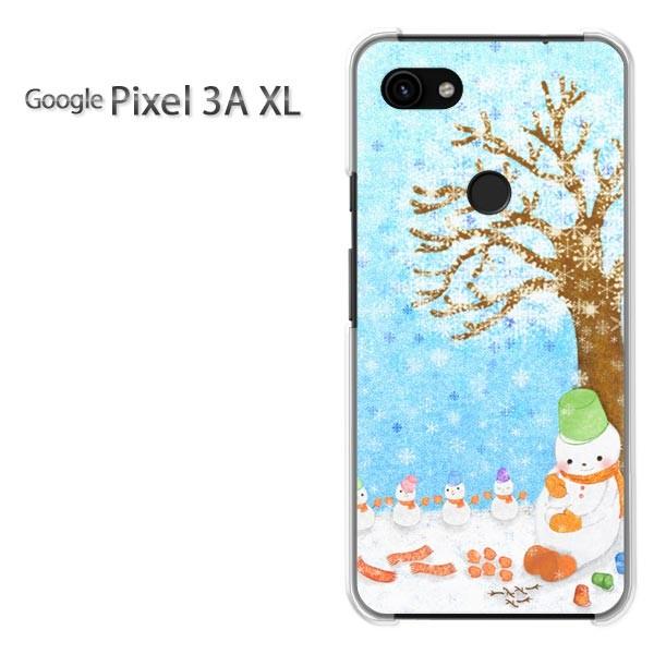 ケース Google Pixel 3A XL デザイン ハードケース ゆうパケ送料無料 雪だるま（C...
