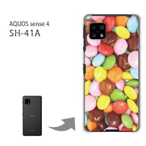 SH-41A ケース カバー AQUOS sense4 ハードケース デザイン ゆうパケ送料無料 マーブルチョコレート/sh41a SH-53A-M615