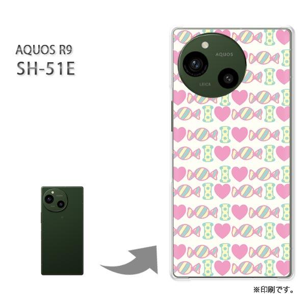 SH-51E AQUOS R9 カバー ハードケース デザイン スイーツ・キャンディー/sh51e-...