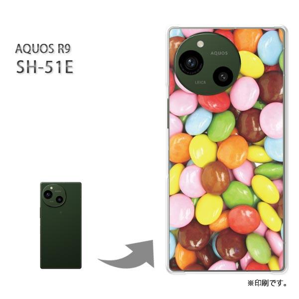 SH-51E AQUOS R9 カバー ハードケース デザイン マーブルチョコレート/sh51e-M...