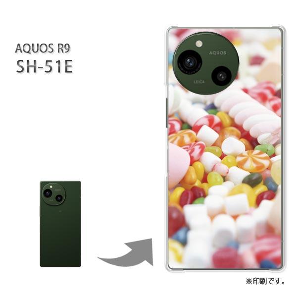 SH-51E AQUOS R9 カバー ハードケース デザイン キャンディーミックス/sh51e-M...