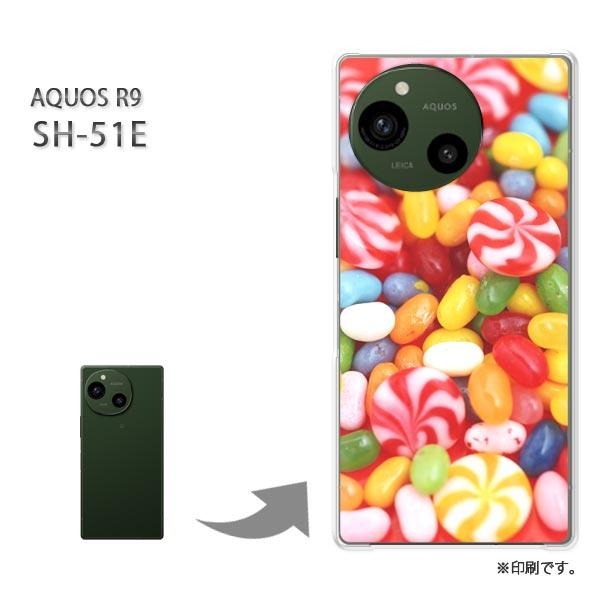 SH-51E AQUOS R9 カバー ハードケース デザイン ゼリービーンズ・キャンディ/sh51...